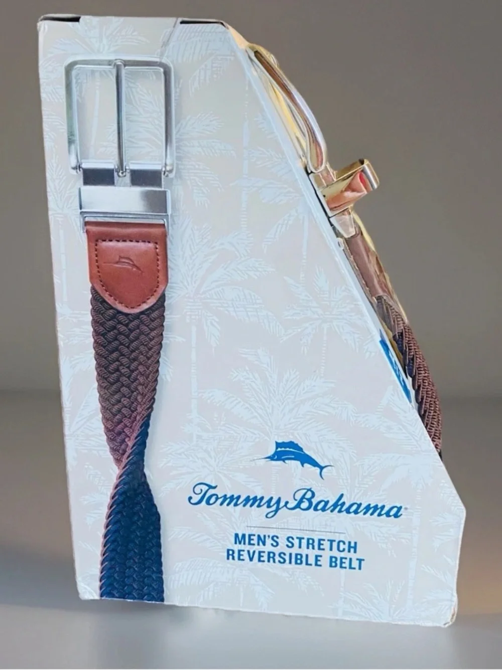 NIB Tommy Bahama Men’s Stretch Ss Belt Brown Black Pant Size 38,40,42 Designer